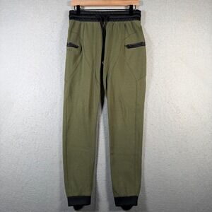 BYLT Mens Olive Green Premium Jogger Sweatpants Zip Pockets Size Small